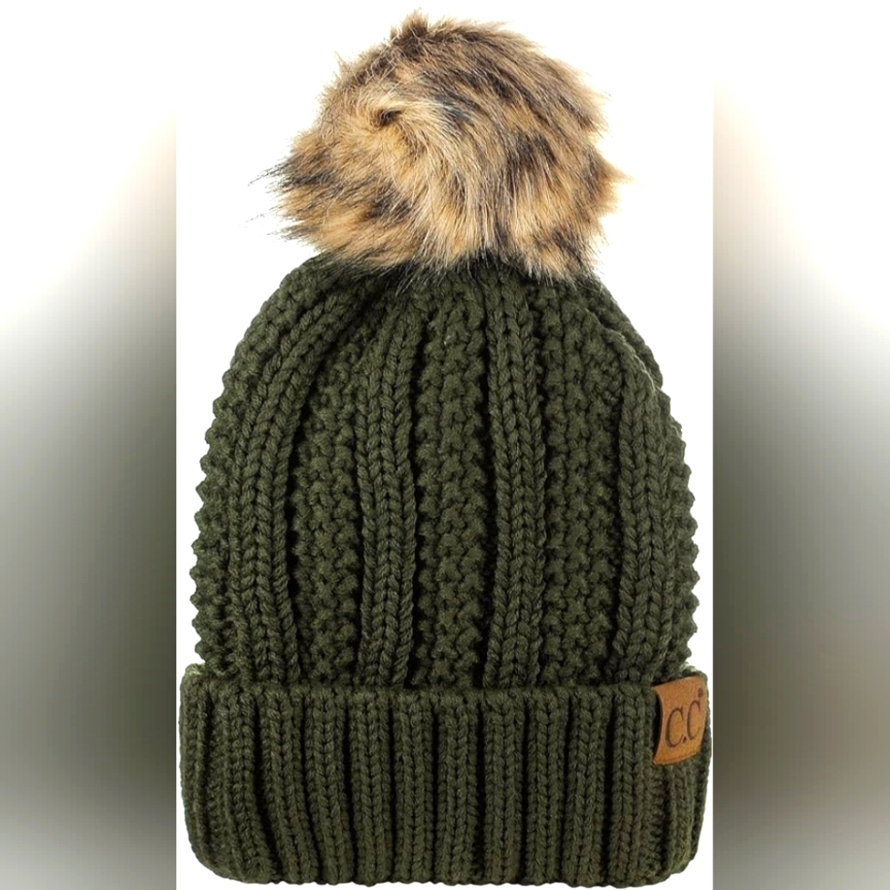 C.C BEANIE unisex Olive Green